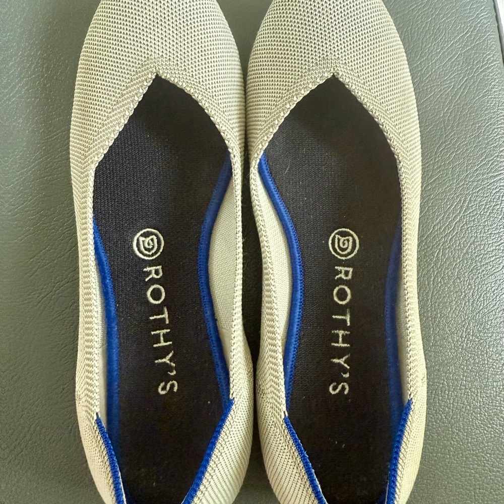 Rothy's Cream Flats Classic Design